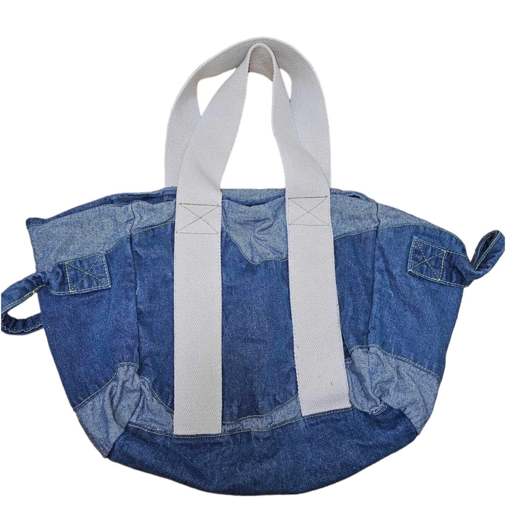 Denim Patchwork Tote Bag